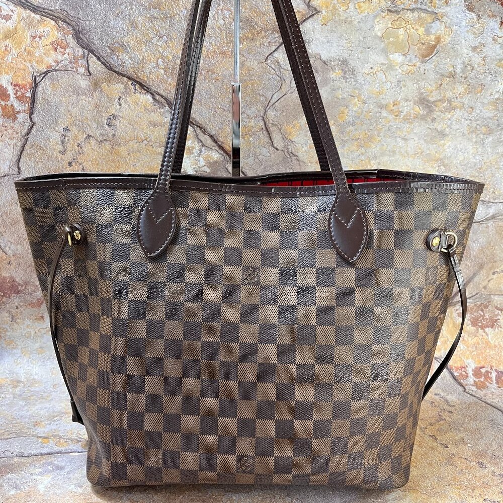 Sold!!Louis Vuitton Neverfull MM Tote Bag Damier Brown Shoulder Bag